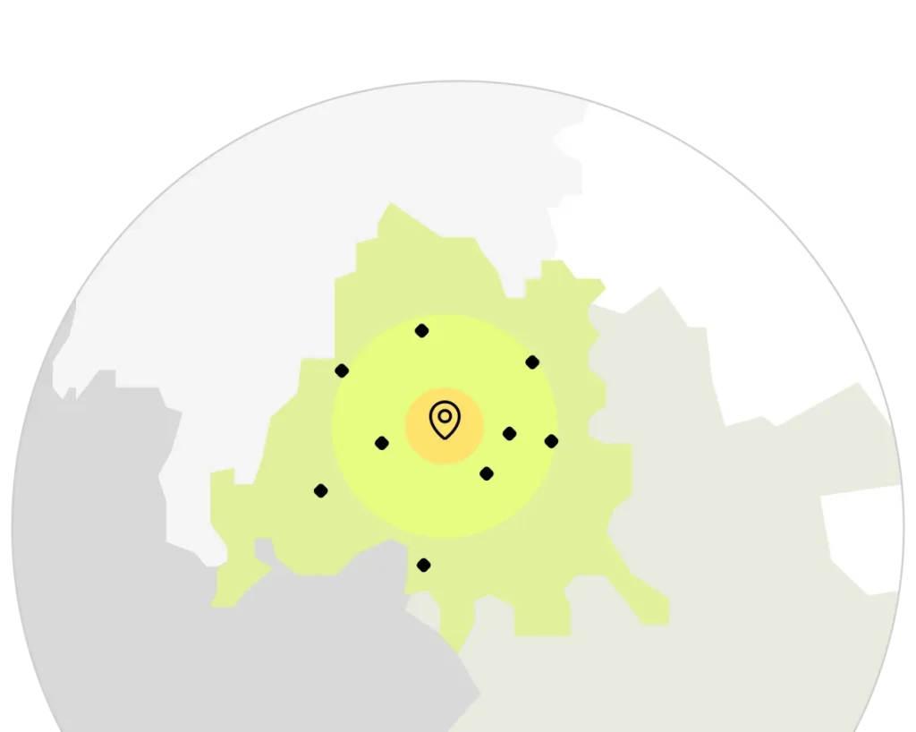 Carte d’analyse géographique de la provenance des visiteurs